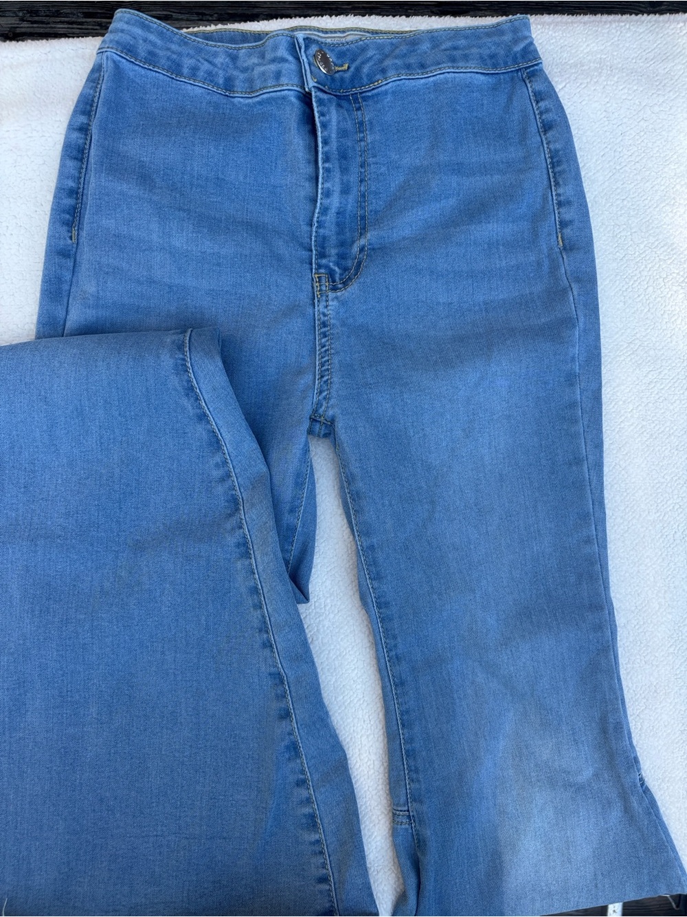 Free People Light Blue Flare Jeans